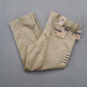 Dockers Mens D3 Classic Fit Signature Khaki Flat Front Big Tall Pants 48x29